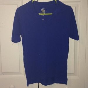 Faded glory large t-shirt, blue with buttons.